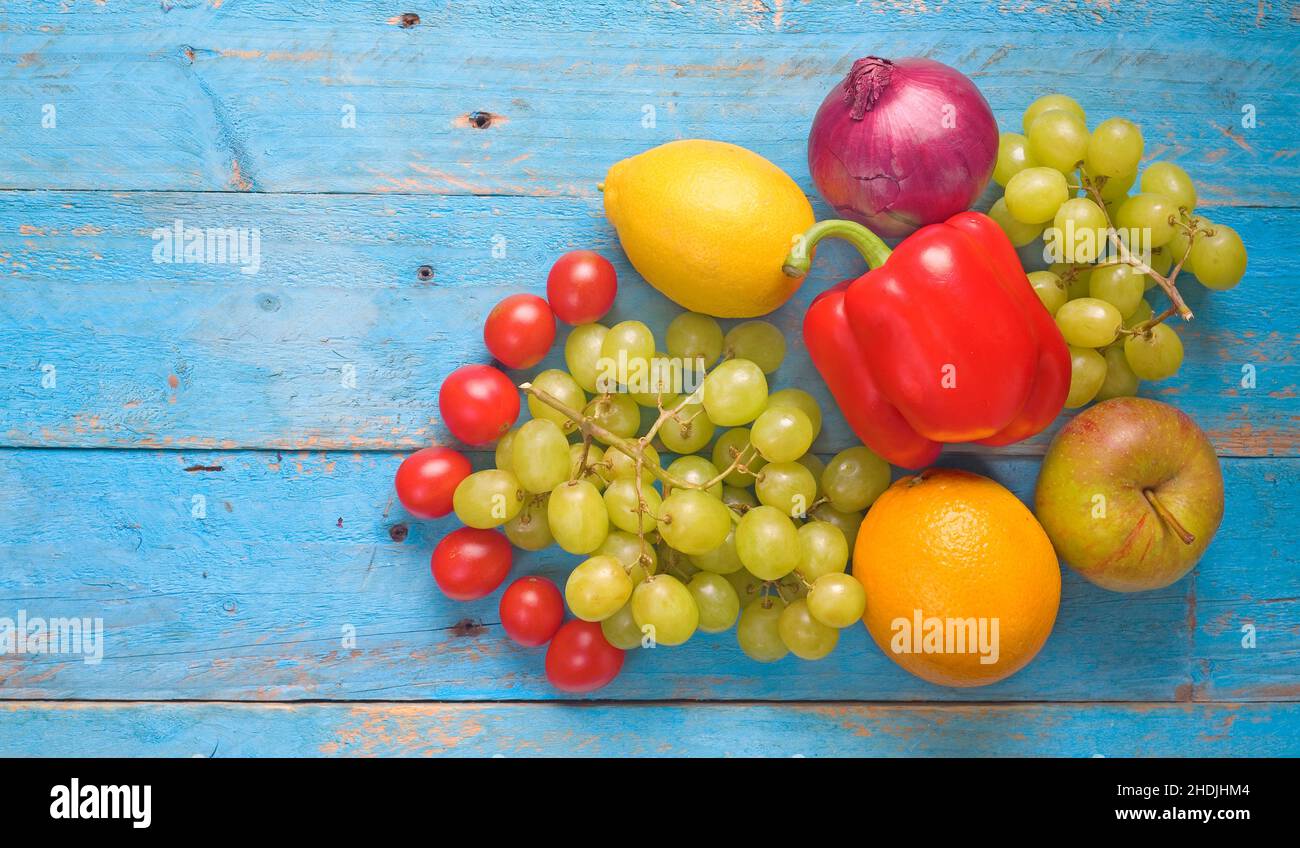 Gesunde Ernährung, Gemüse, Obst, gesunde, gesunde Ernährung, Fettarm, Gemüse, Obst Stockfoto