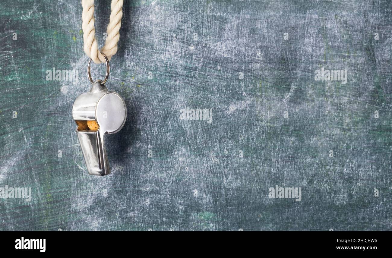 Schulsport, Whistle, Schulen, Whistles Stockfoto