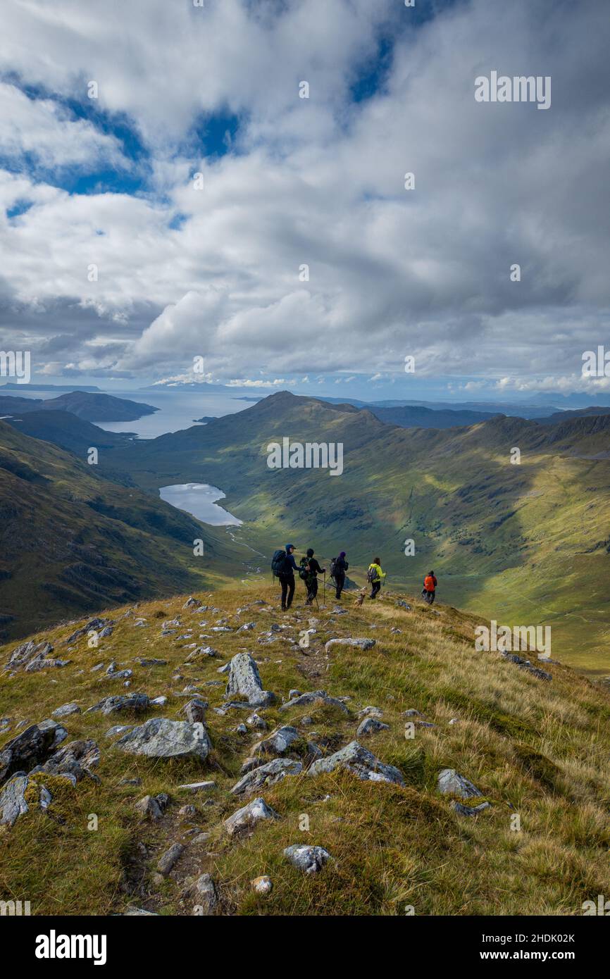 The Fisherfield Six Munros, Schottland Stockfoto