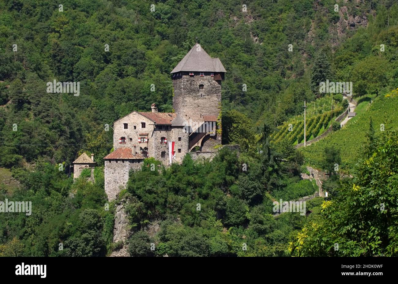 Ruinen, schloss branzoll, Ruine Stockfoto