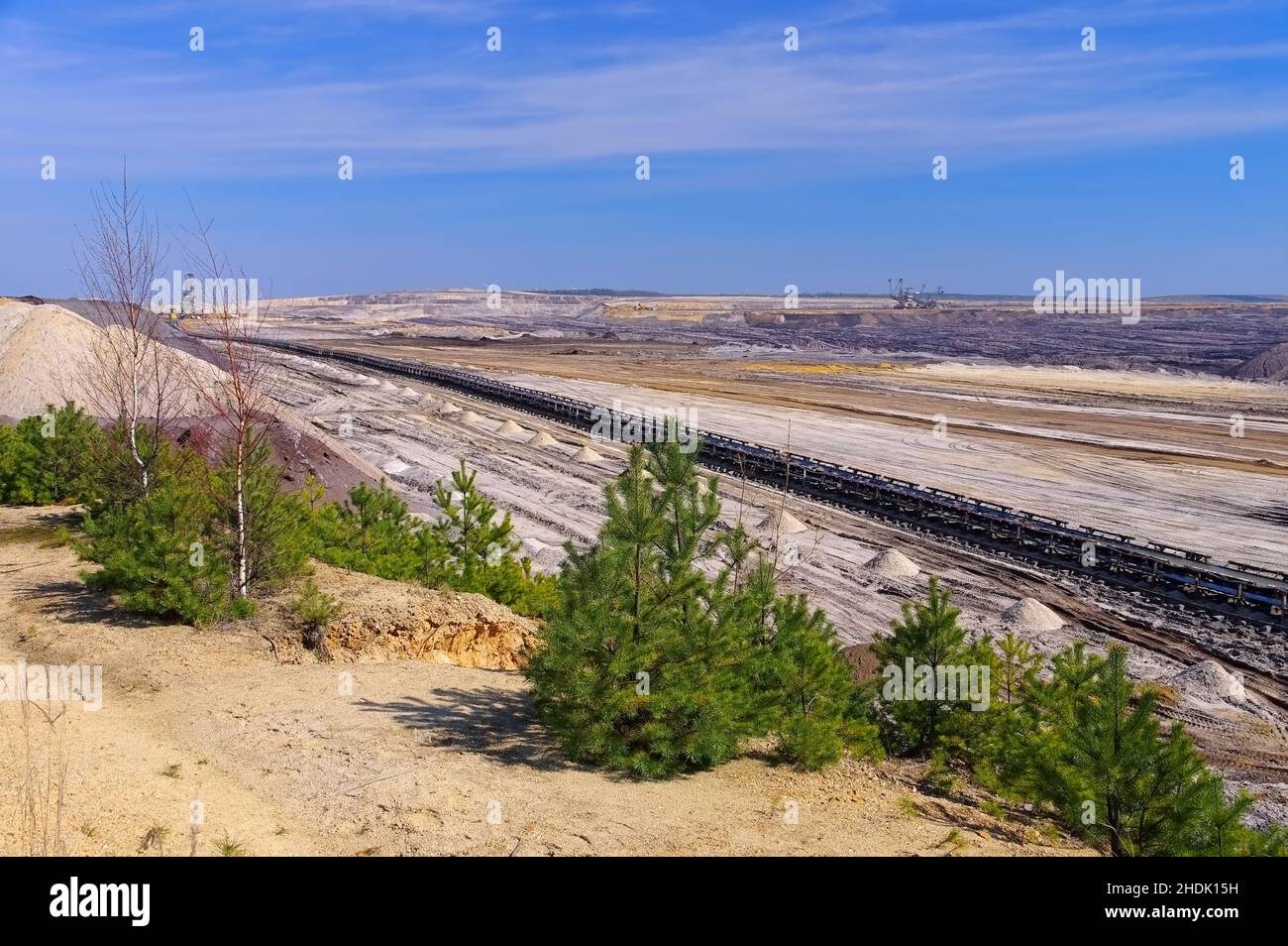 Opencast, Braunkohle, Bergbauabfälle, Opencasts, Lignites, Abfälle aus dem Bergbau Stockfoto