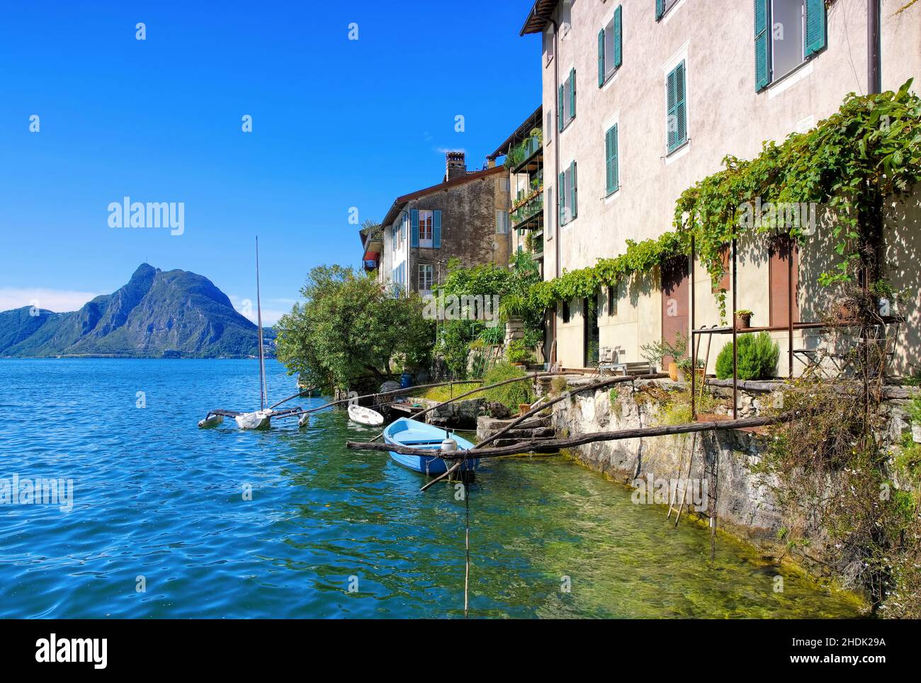 luganosee, lugano, gandria, Luganosee, Luganos Stockfoto