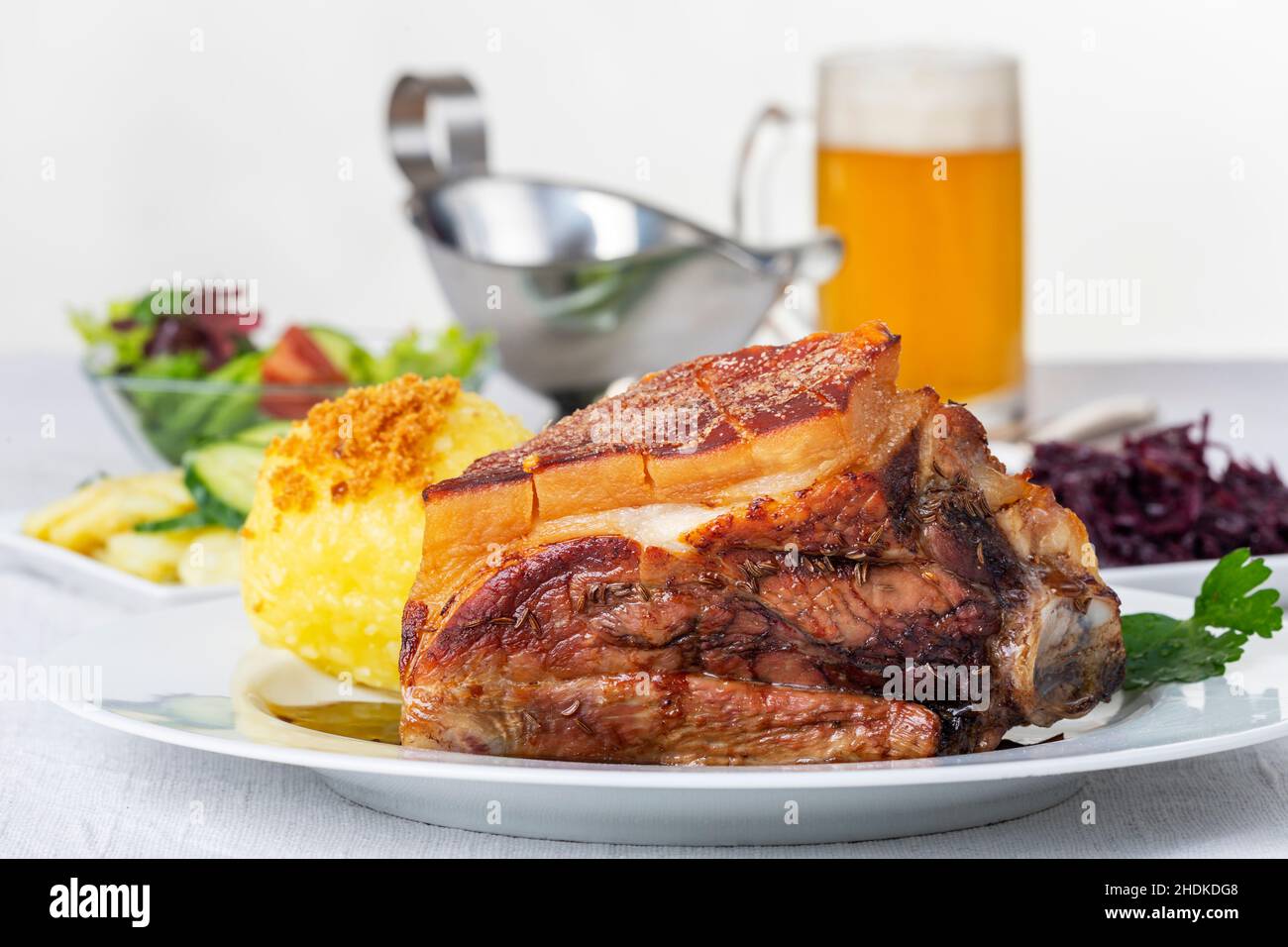 Mittagessen, schäufele, Mittagessen Stockfoto