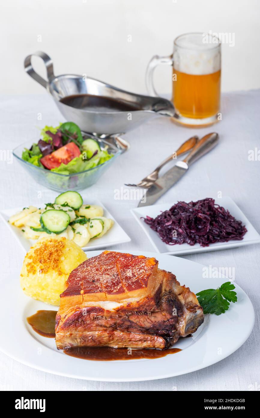 Mittagessen, schäufele, Mittagessen Stockfoto