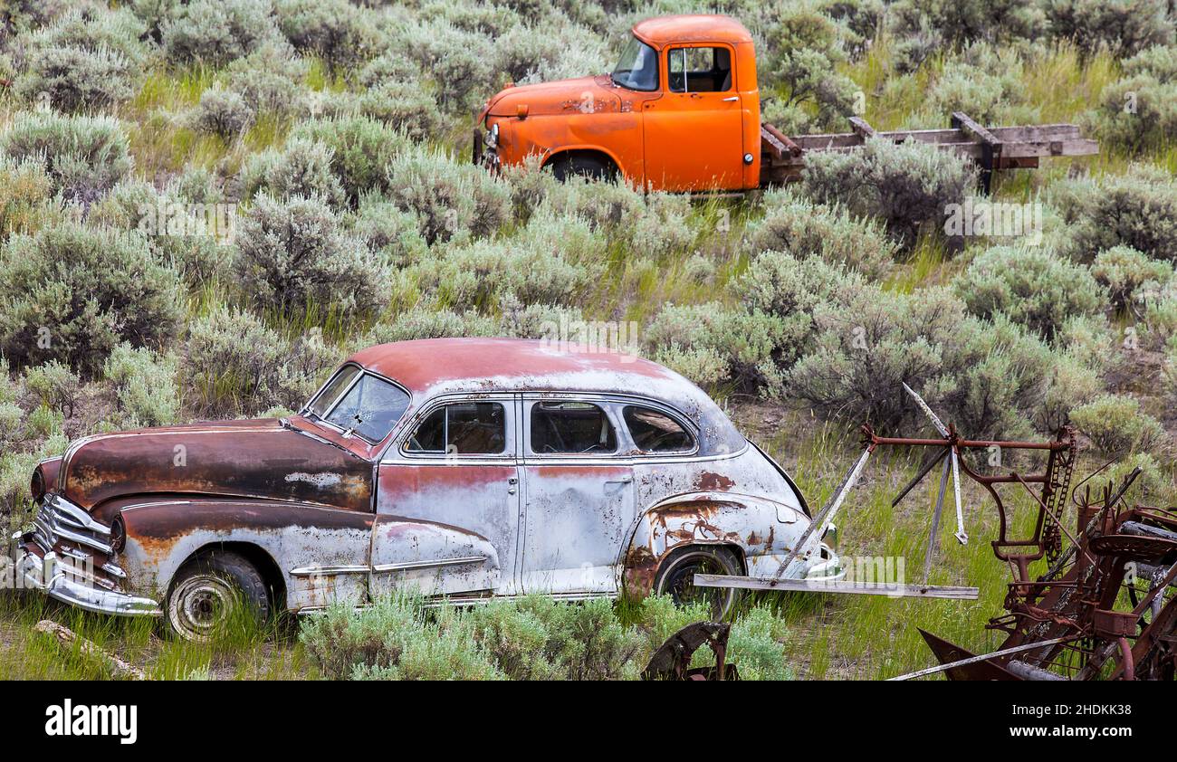 oldtimer, Autofriedhof, Oldtimer, Autofriedhöfe Stockfoto