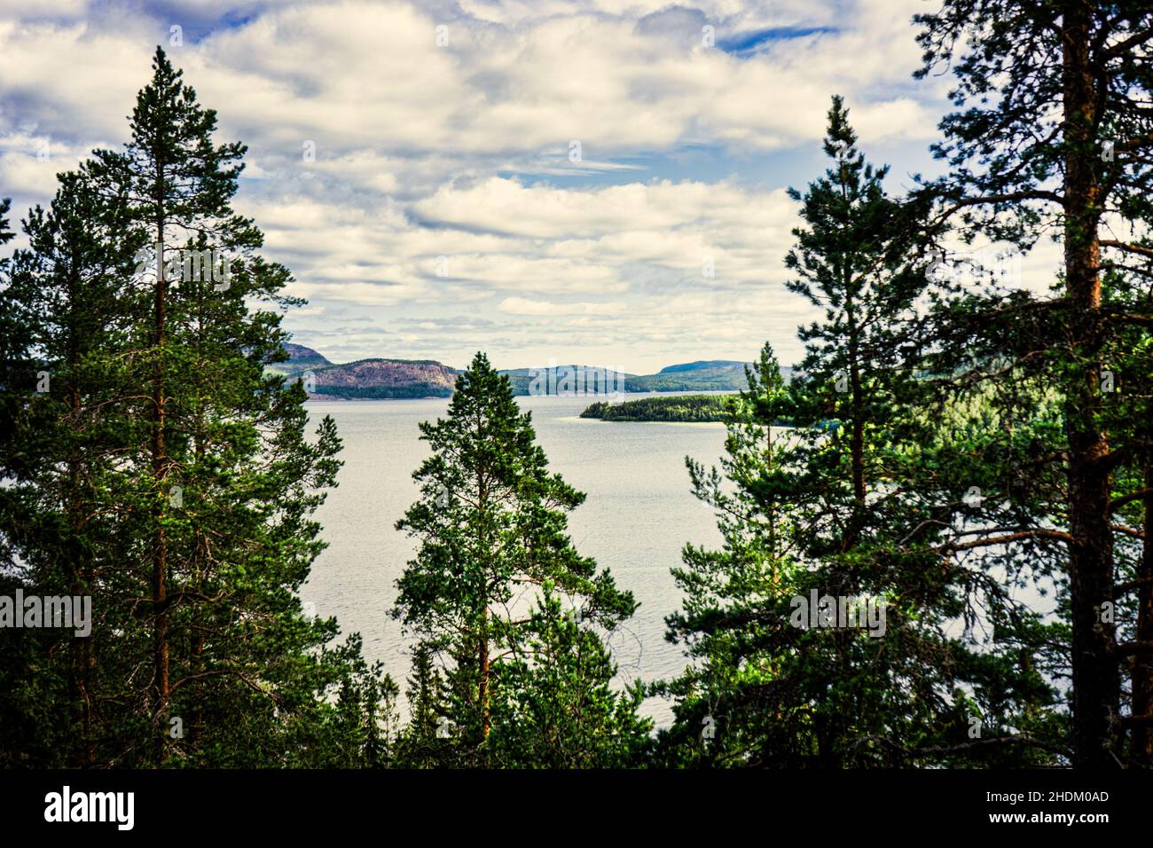 Eine Bucht an der Küste im Nationalpark Höga kusten Stockfoto