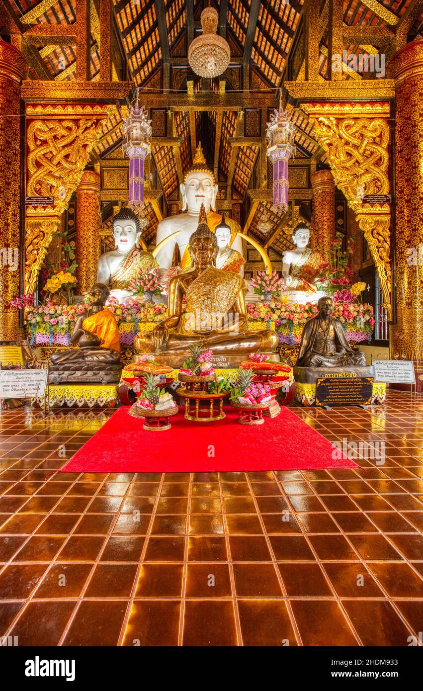 buddha, wat inthakhins sadue muang, buddhas Stockfoto