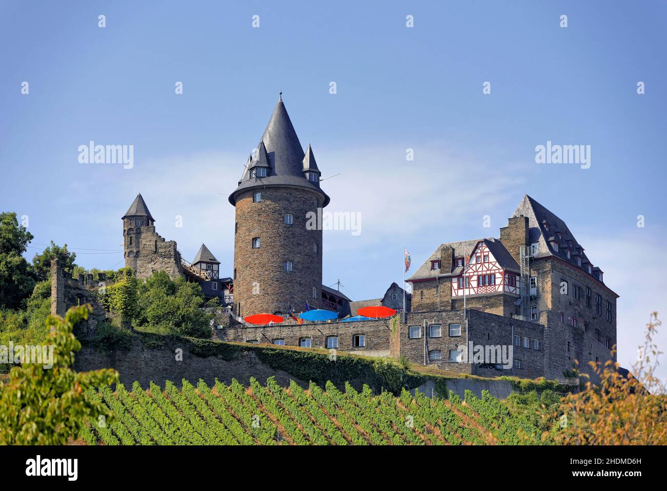 Burg stahleck, rheinburg, Schloss Stahlecks, rheinschlösser Stockfoto