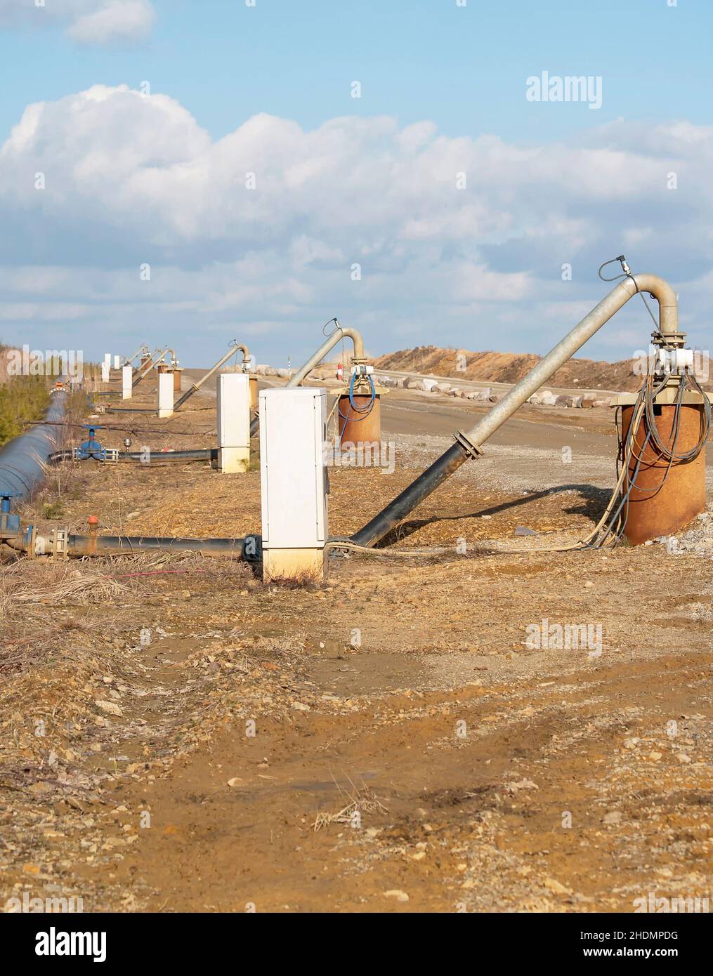 Opencast, Pipeline, Opencast, Pipelines Stockfoto