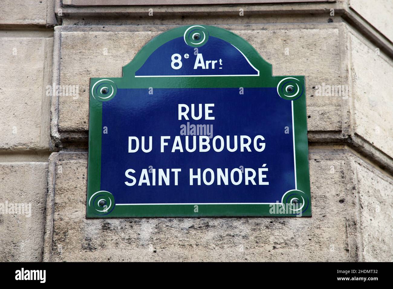 rue du faubourg saint-honoré Stockfoto