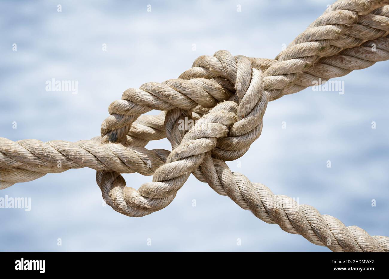 Geknüpfte Knoten, geknüpfte Knoten Stockfoto