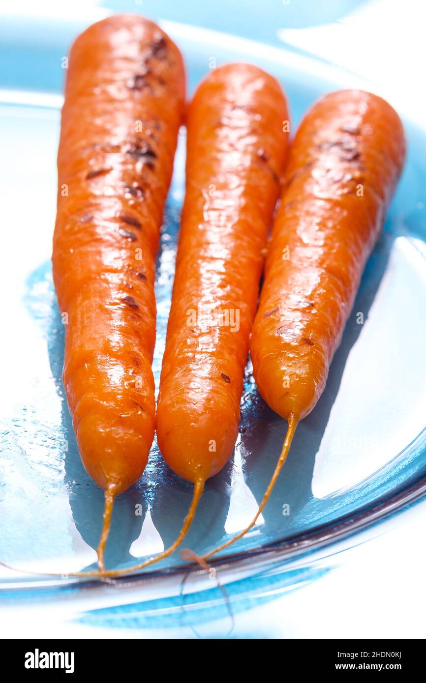 Gerillt, Karotten, Rillen, Karotten Stockfoto