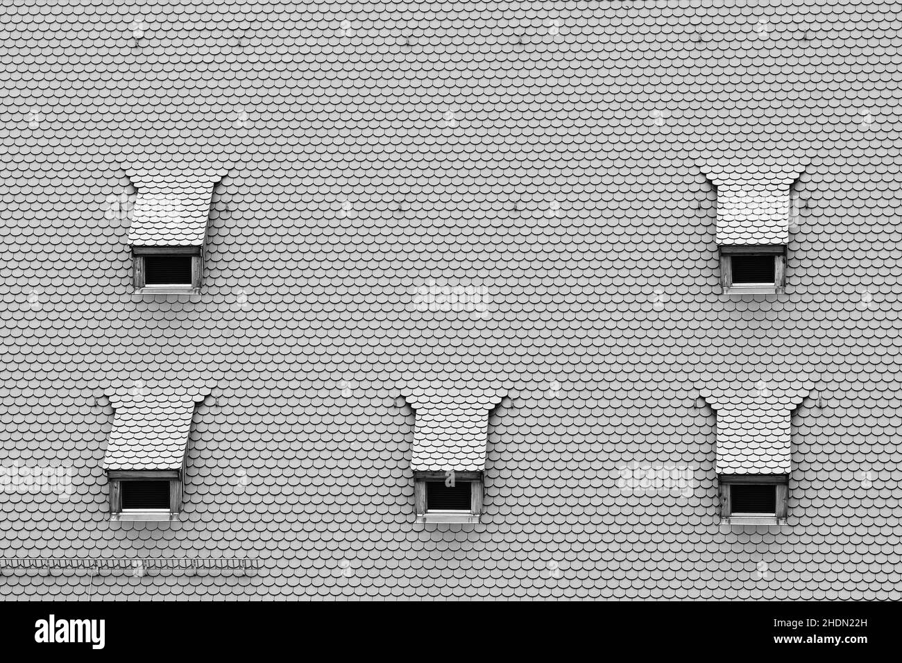 Dach, Dachfenster, Dachziegel, Dachgaube, Dächer, Dachfenster, Dachziegel, Dachgauben Stockfoto