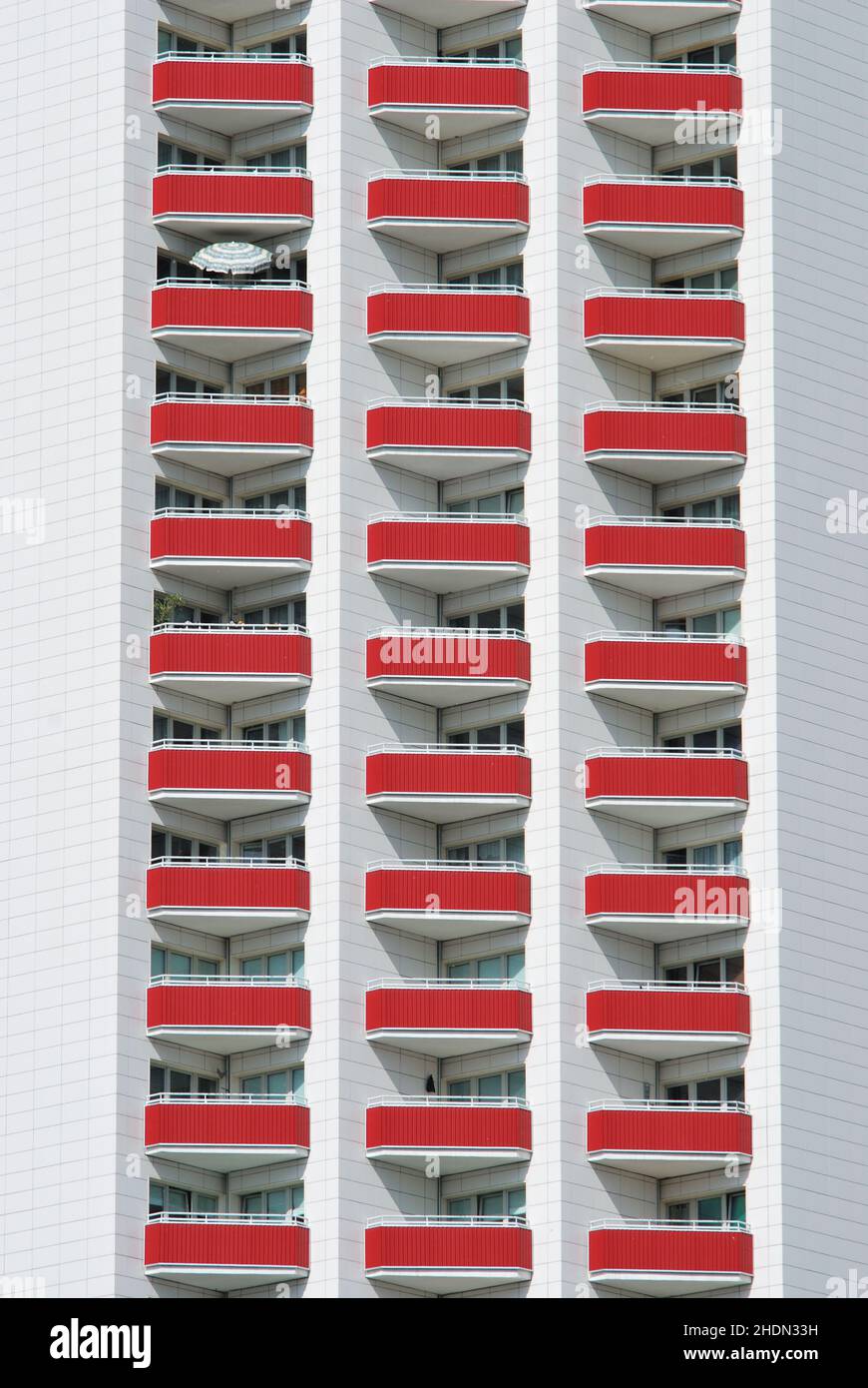 Haus, Wolkenkratzer, Balkon, Häuser, Hochhaus, Wolkenkratzer, Balkone Stockfoto
