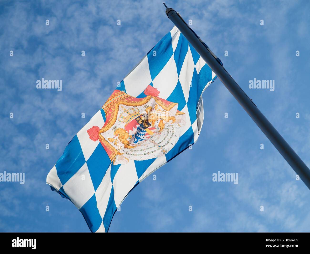 Flagge, Freistaat bayern, Flaggen Stockfoto