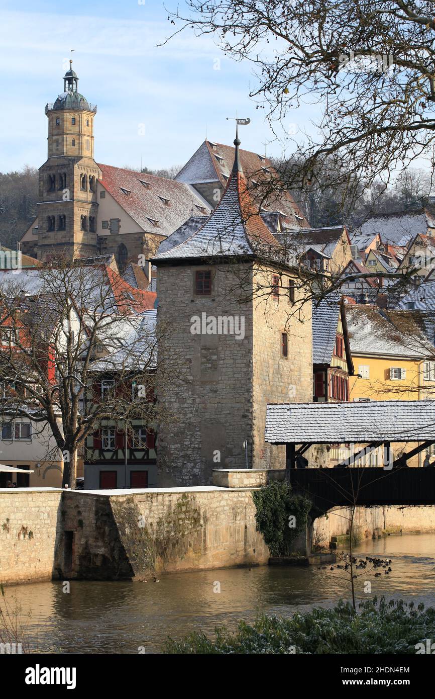 Altstadt, schwäbisch Hall, Altstadt, schwäbisch Hall Stockfoto