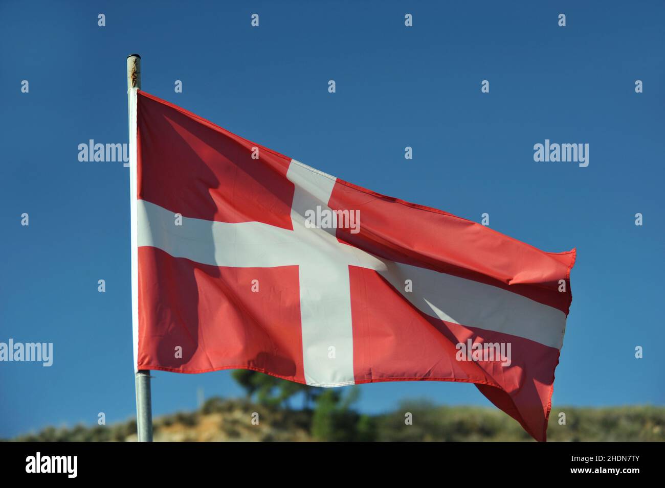 Nationalflagge, dänemark, Nationalflagge, denmarks Stockfoto