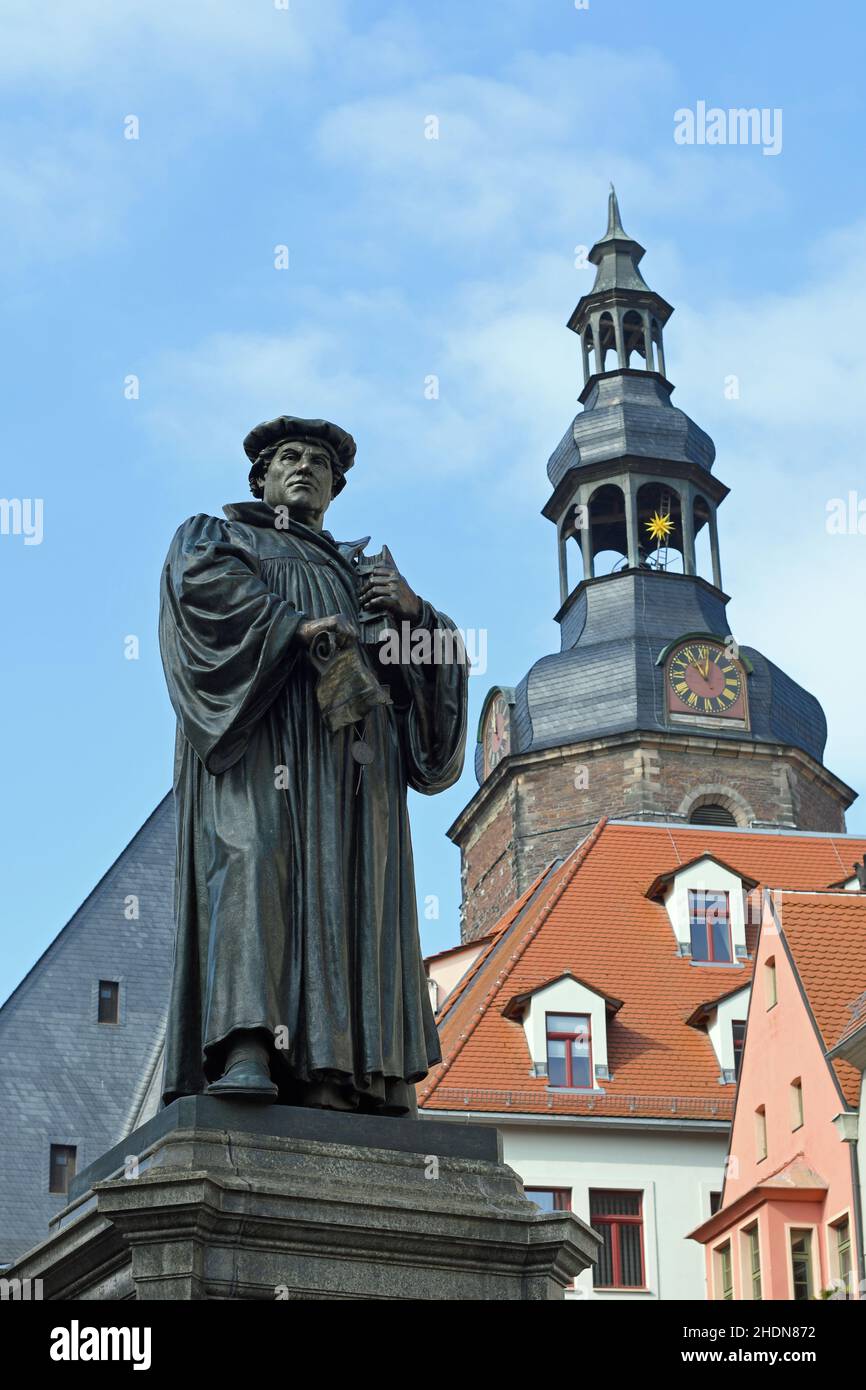 lutherdenkmal, lutherstadt eisleben, lutherdenkmäler Stockfoto