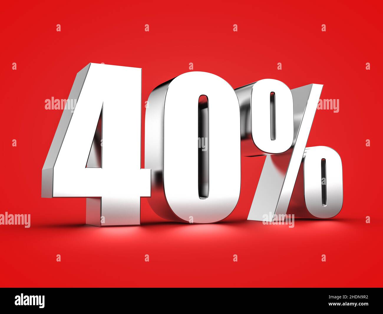 Verkauf, Prozent, 40 %, Umsatz, Prozent Stockfoto