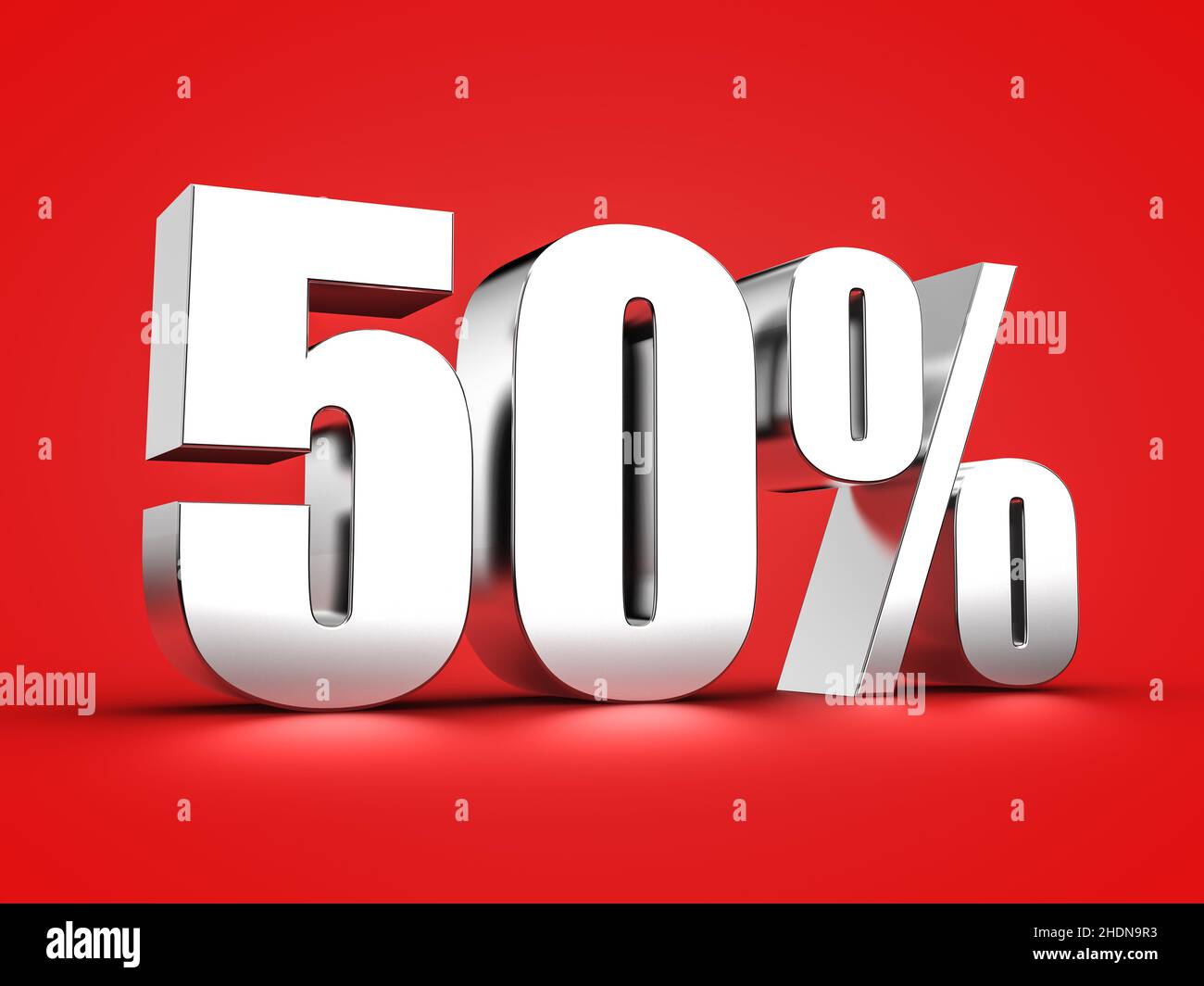 Verkauf, 50 %, Umsatz Stockfoto