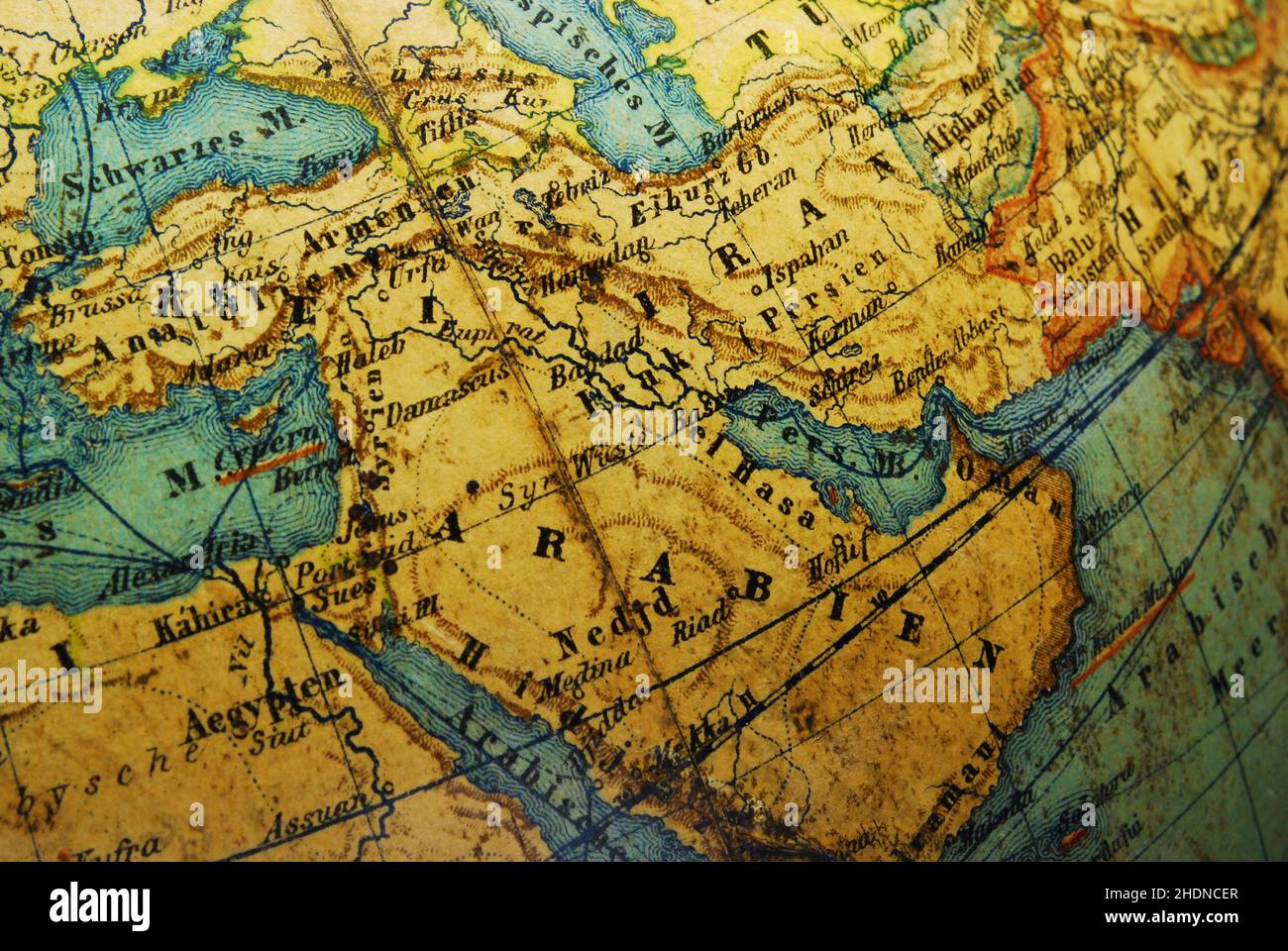 arabien, Weltkarte, Globus, arabien, Weltkarte Stockfoto
