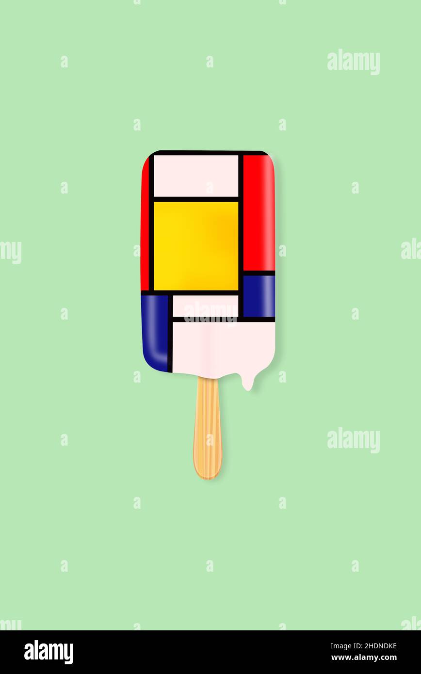 Design, künstliches Eis, aromatisiertes Eis, Designs, künstliches Eis, Aromatisierte Eis Stockfoto