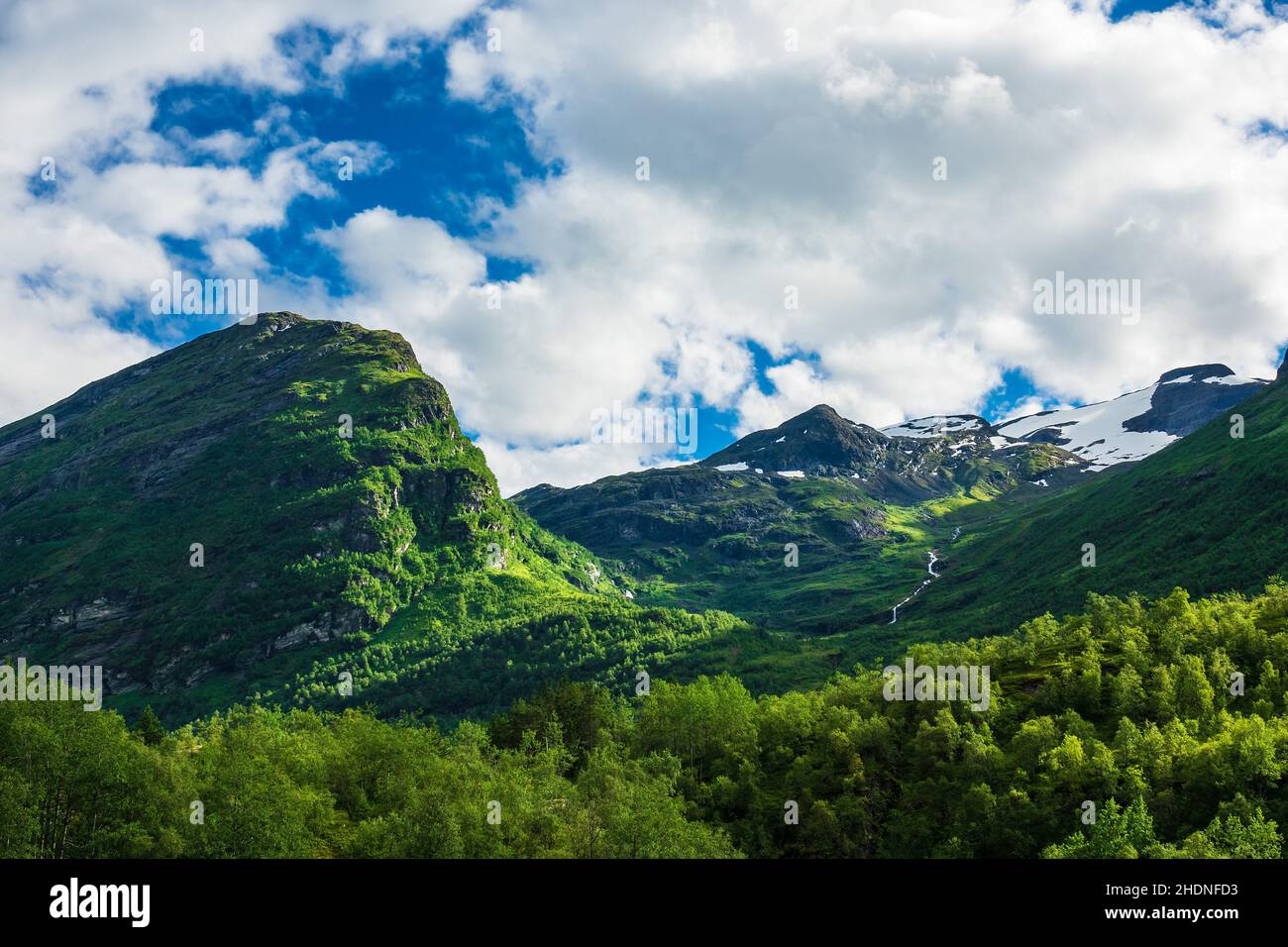 Bergkette, mehr Og romsdal, Bergketten Stockfoto