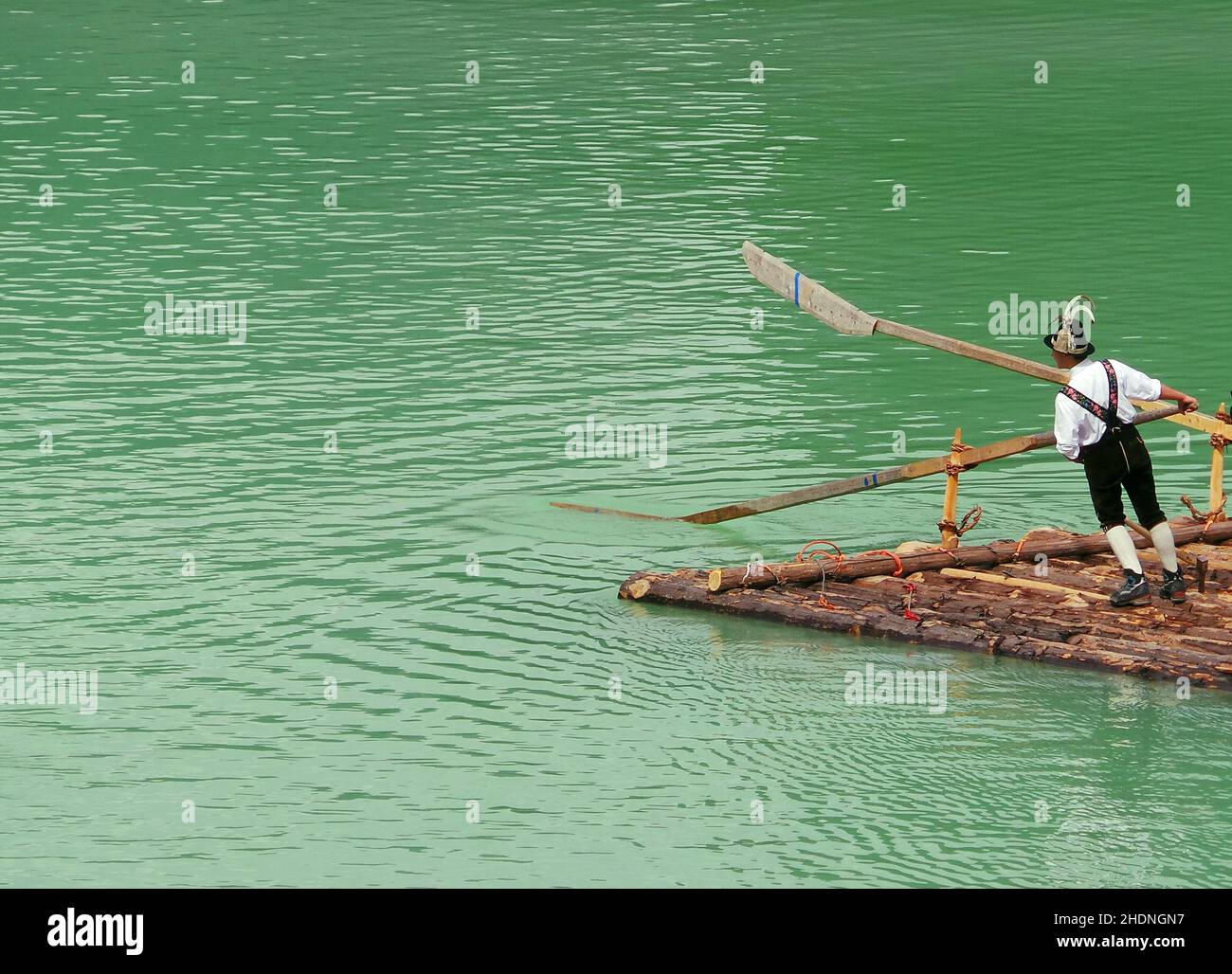 Tradition, bayerisch, Floß, Traditionen, bayern, Flöße Stockfoto