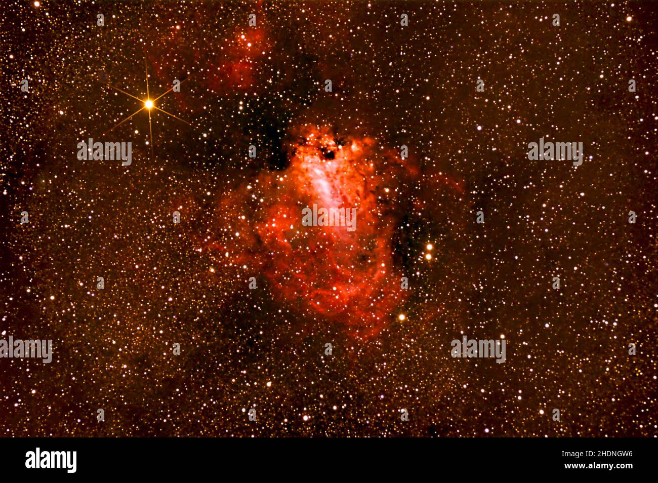 astronomie, Sternhaufen, Omega-Nebel, Astronomen Stockfoto