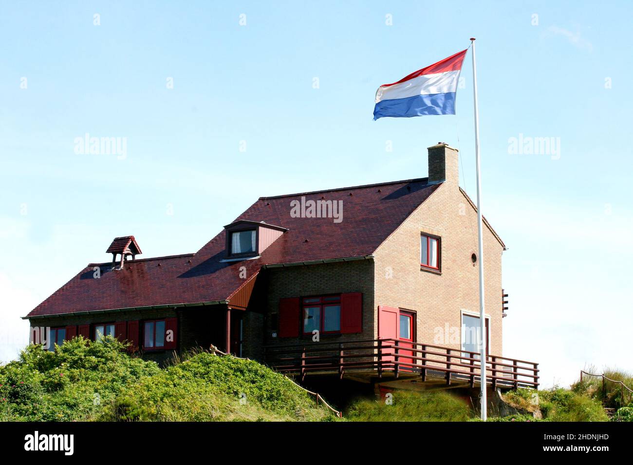 Flagge, Ferienvilla, niederlande, Flaggen, Ferienvillen Stockfoto