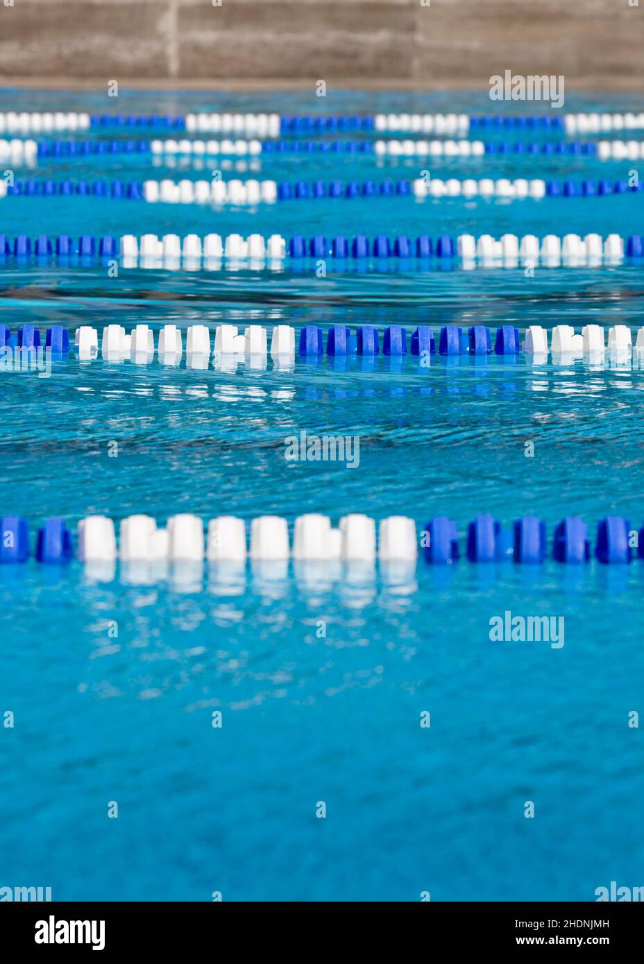 Schwimmbad, Schwimmbahn, Pools, Schwimmbahnen Stockfoto