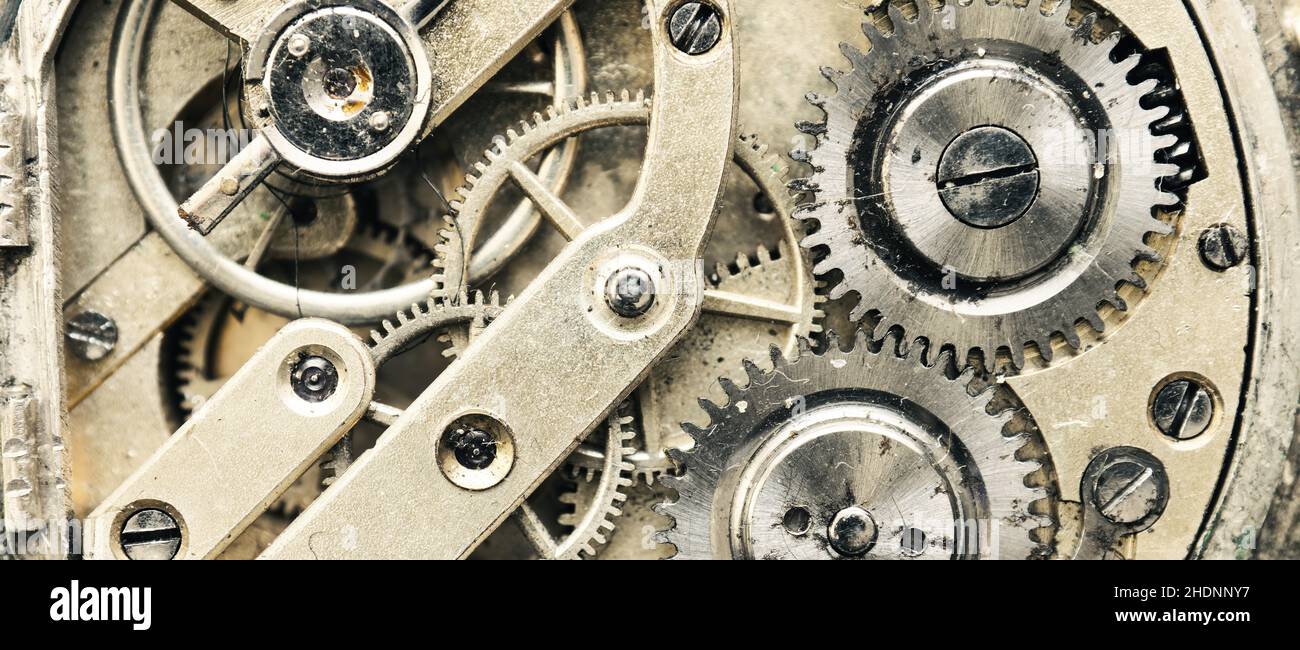 Uhr, Mechanik, Uhren, Mechanik Stockfoto