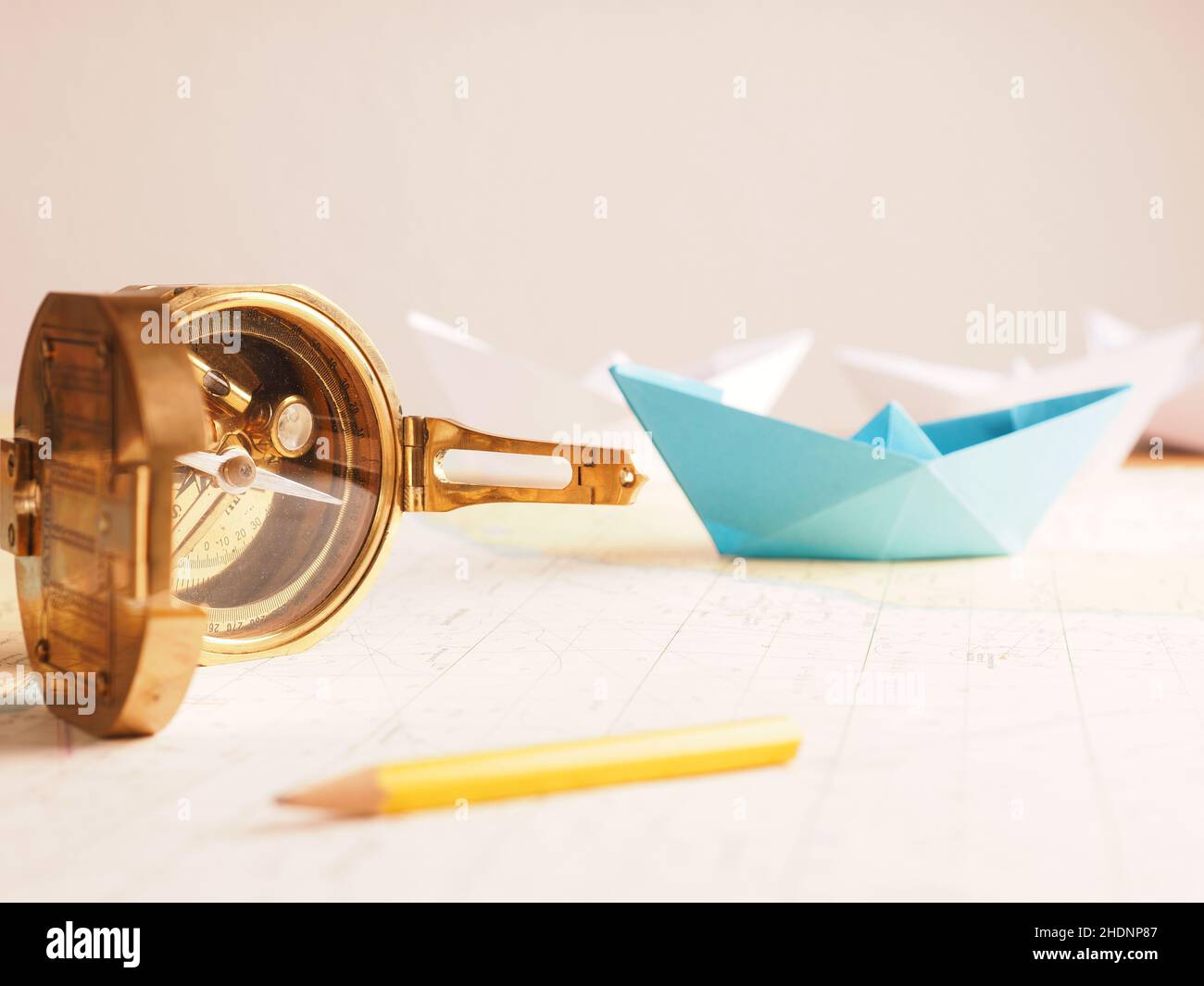 Kompass, Navigation, Kreuzschiff, Navigation, Kreuzschiffe Stockfoto