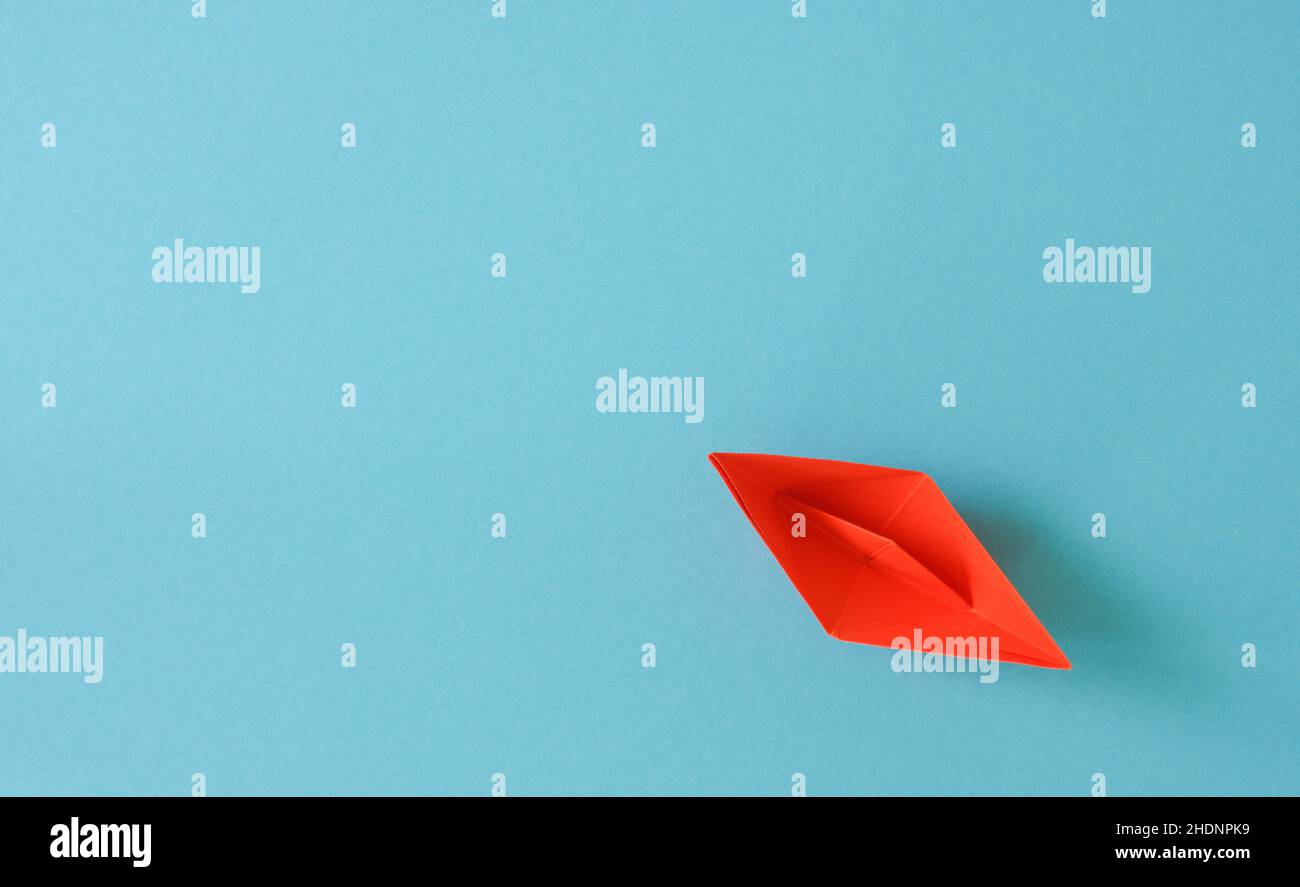 Allein, Individualität, Papierboote, Alone, Individualitäten, Papierboot Stockfoto