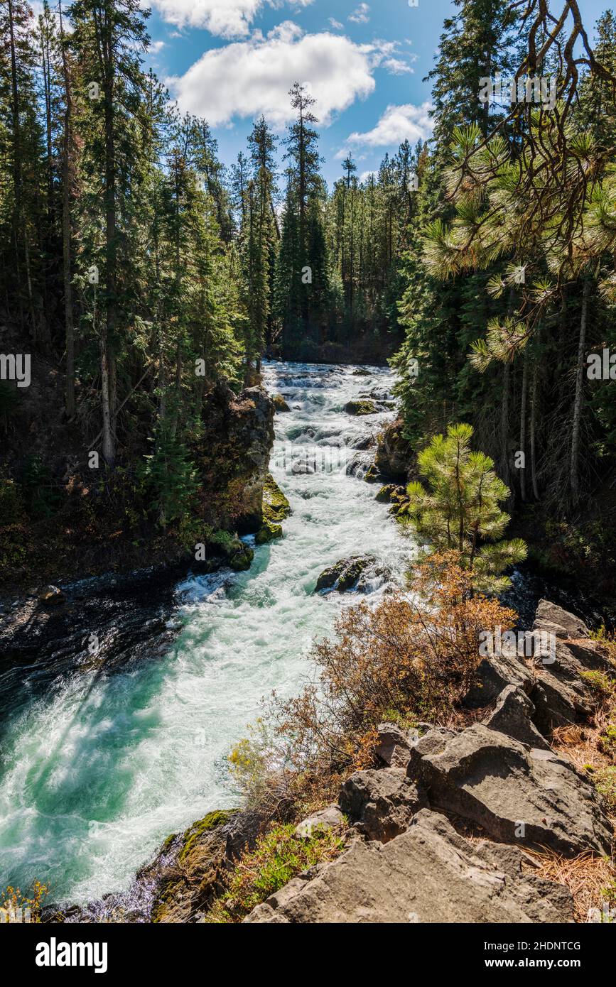 Benham Falls; Deschutes River; in der Nähe von Bend; Oregon; USA Stockfoto