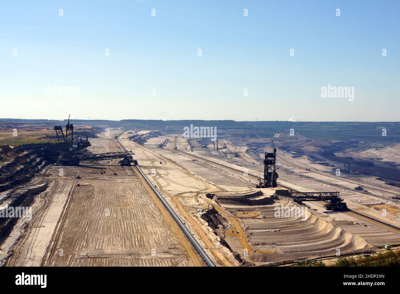 Opencast, fossile Brennstoffe, Oberflächenmine Hambach, Opencast, fossile Brennstoffe Stockfoto