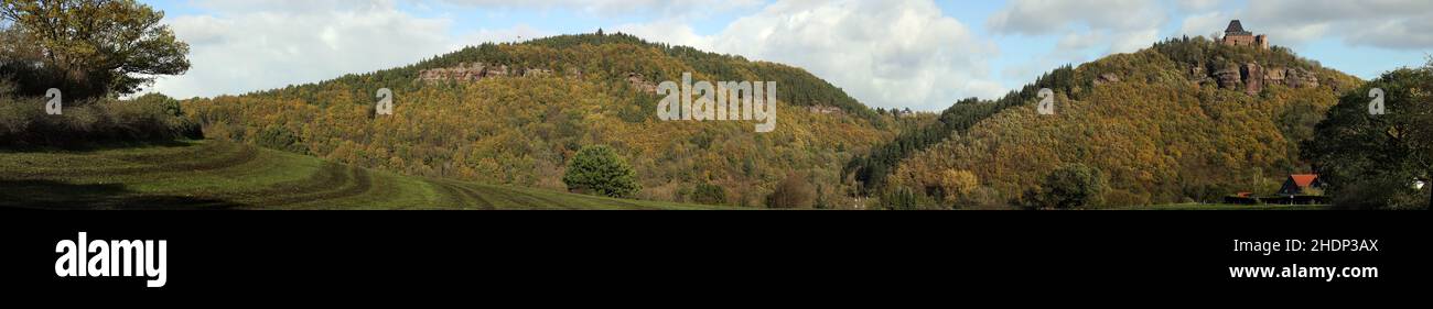 hohes venn naturpark eifel, burg nideggen, hohes venn ? Naturpark eifel Stockfoto