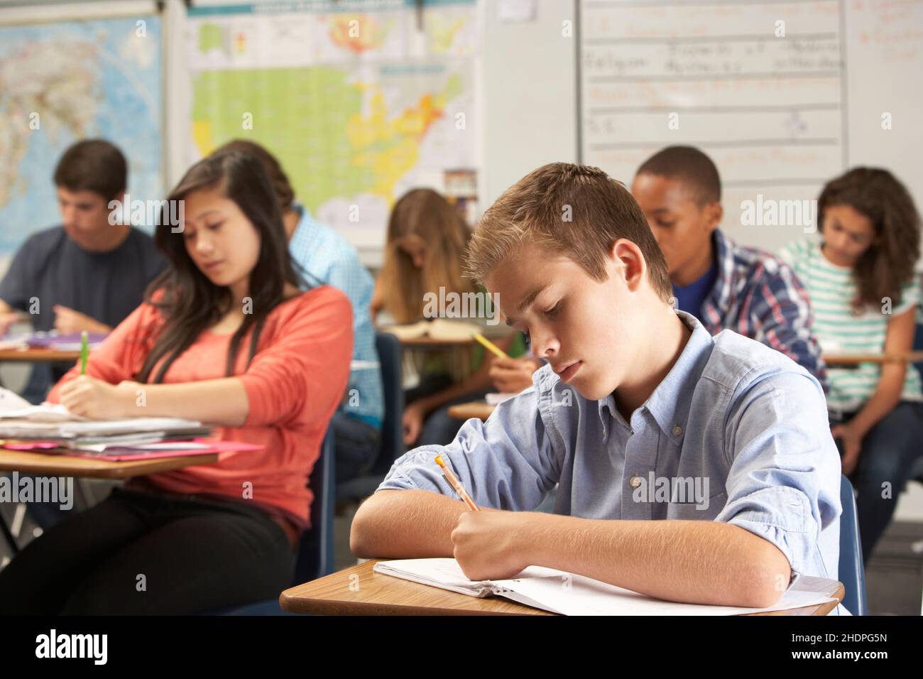 Schule, Klasse, Klassenzimmer, Schulen, Klassenzimmer Stockfoto