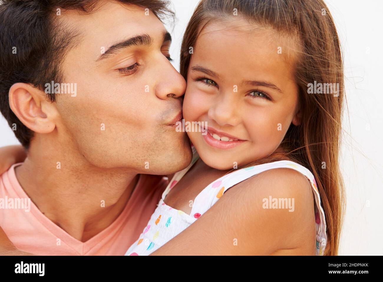 Vater, küssen, Tochter, lieber Vater, Papa, Väter, Töchter, liebe Väter Stockfoto