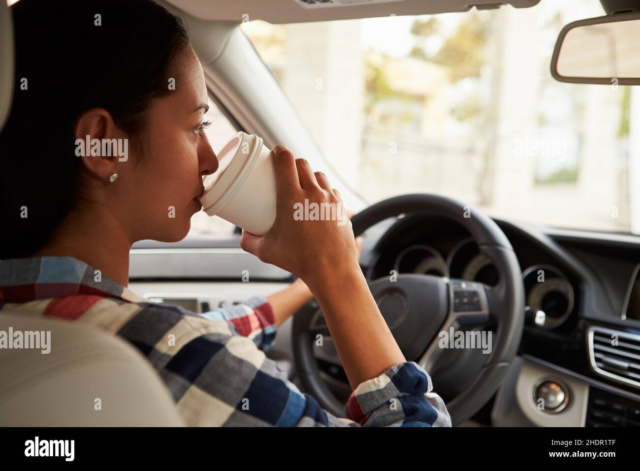 Kaffee, Autofahrer, Kaffee, Autofahrer Stockfoto