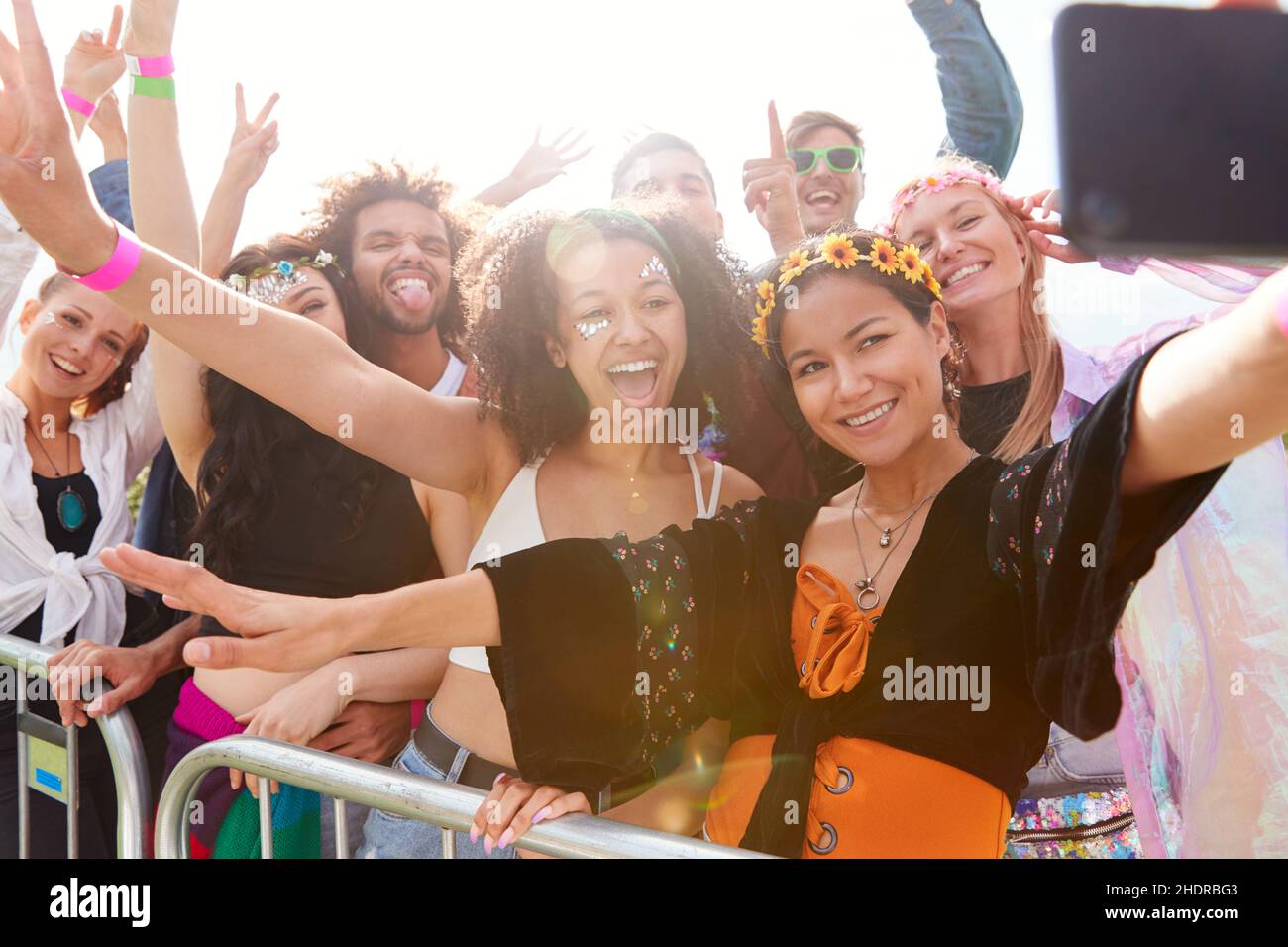 Feiern, Publikum, Festival Sommer, Feier, Partys, Party, Publikum Stockfoto