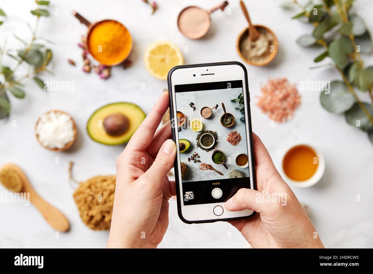 Naturkosmetik, Fotografie, Influencer, Kosmetik, Fotografien Stockfoto