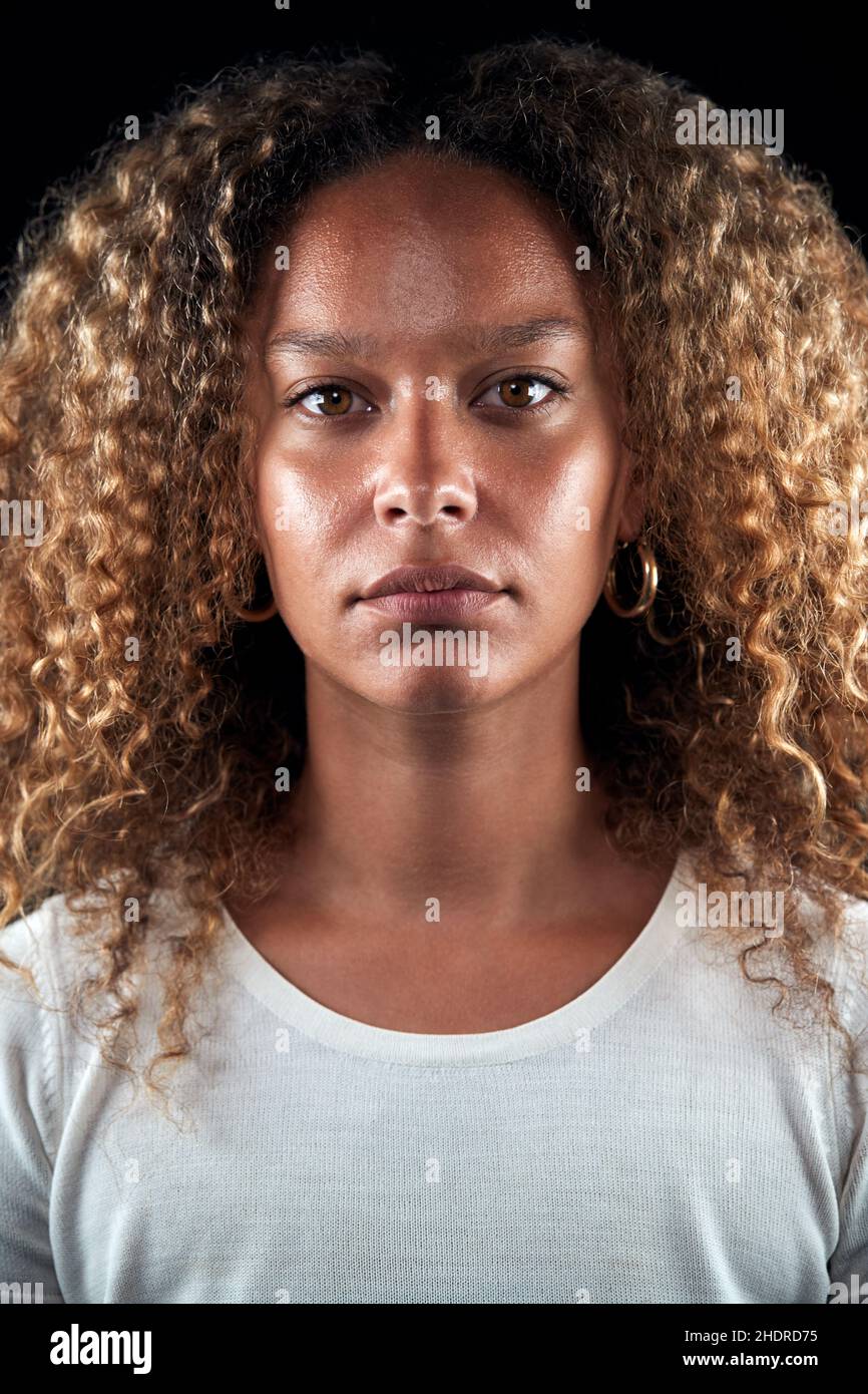 Ernst, afroamerikaner, afroamerikaner Stockfoto