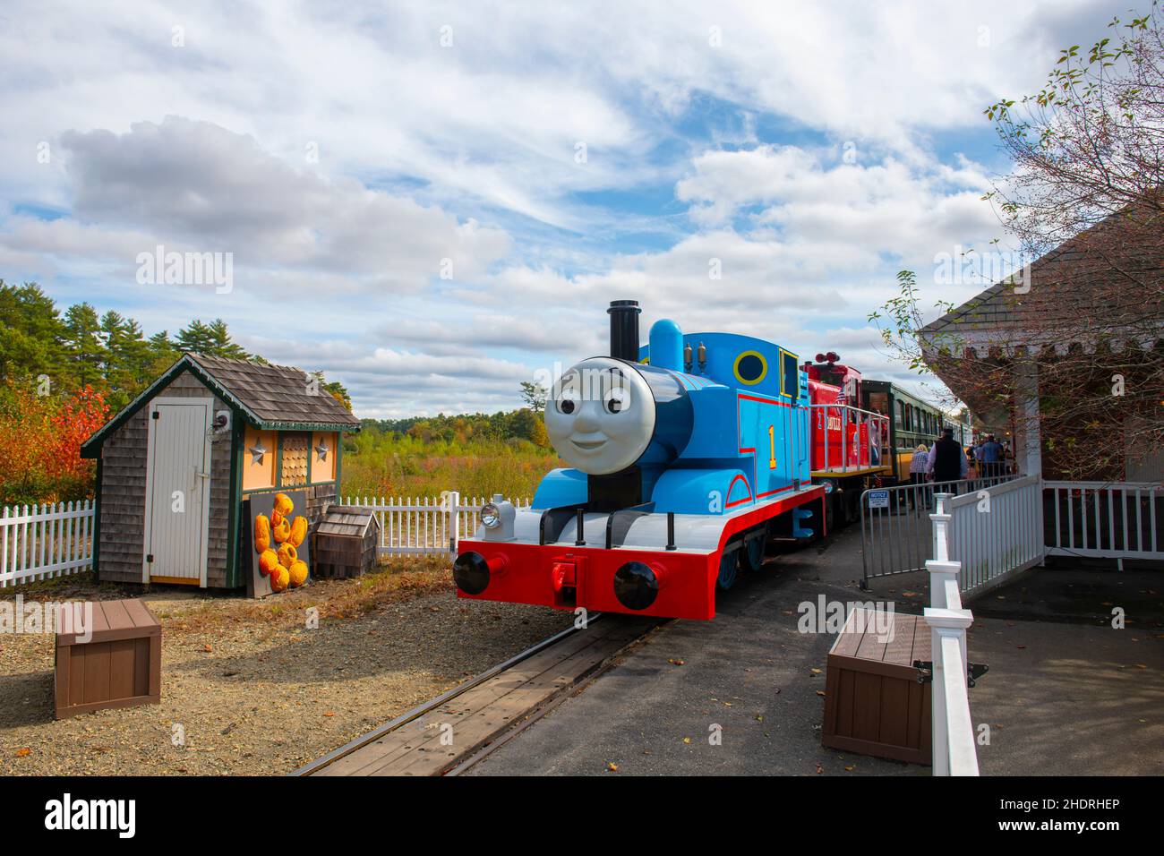 Thomas The Tank Engine auf der Edaville Railroad in Thomas Land USA im