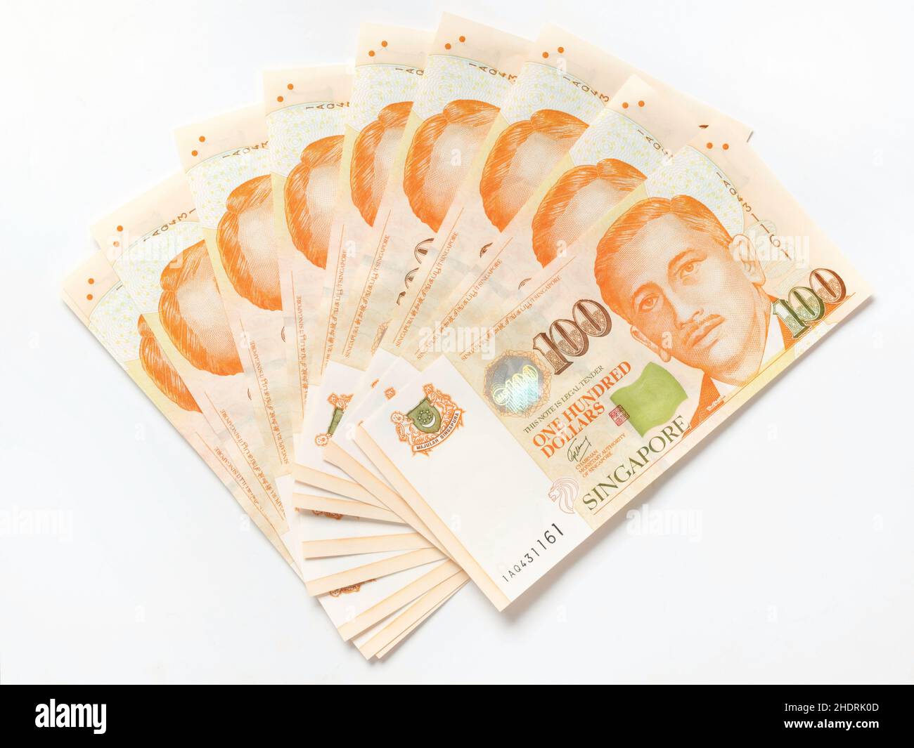 Banknote, Dollar, singapur-Dollar, Banknoten, Papierwährung, amerikanisches Geld, Dollar, singapur-Dollar Stockfoto