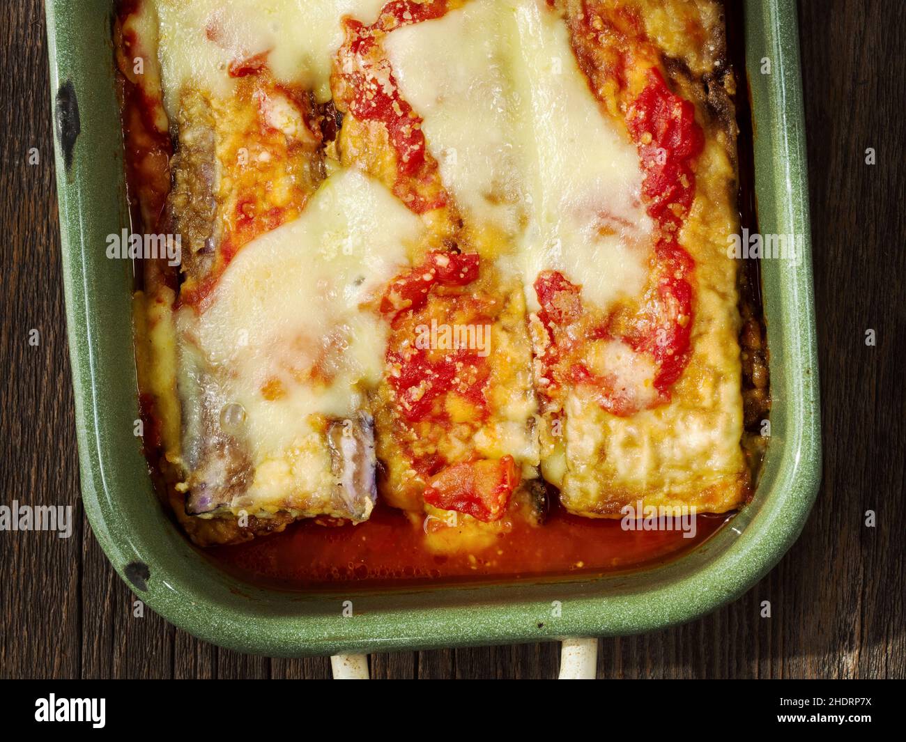 Gebackene Gerichte, Lasagne, gebackene Gerichte, Lasagnen Stockfoto