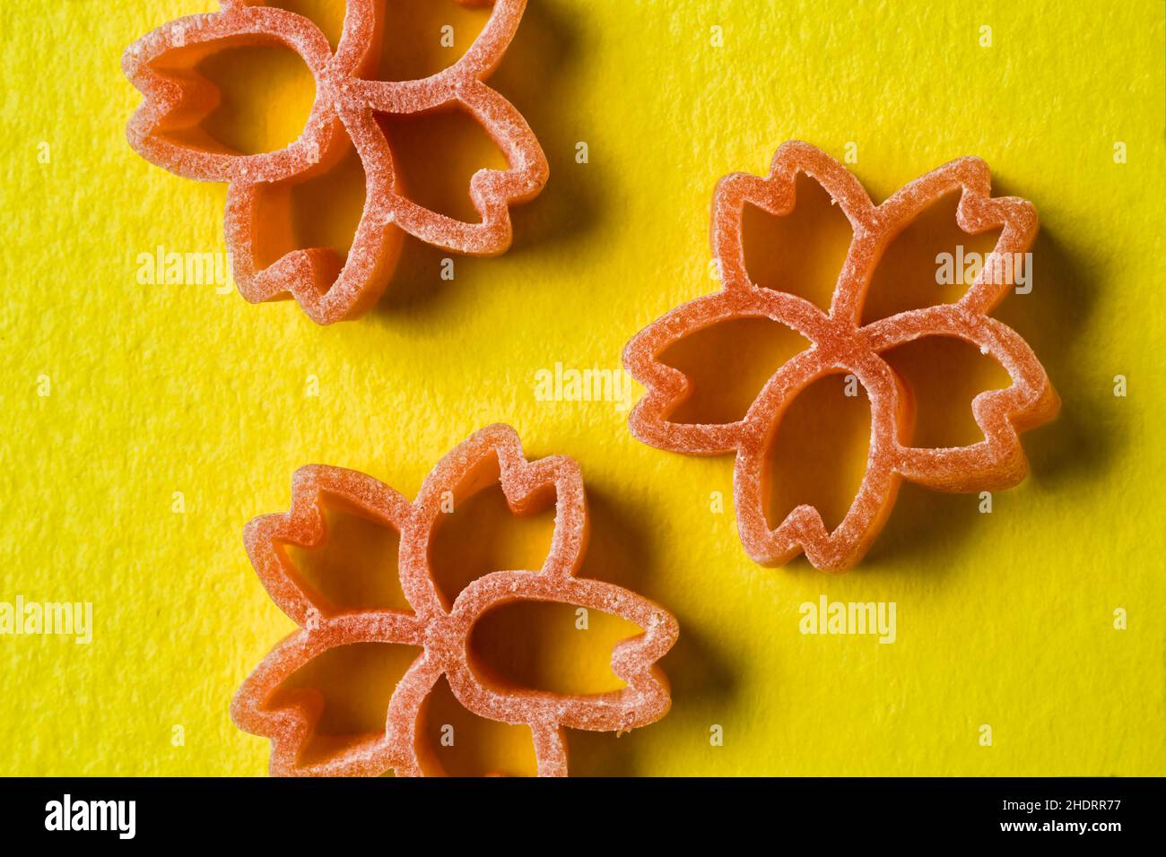 Blume, Form, Pasta, Blumen, Formen, Nudeln, Nudelgerichte Stockfoto