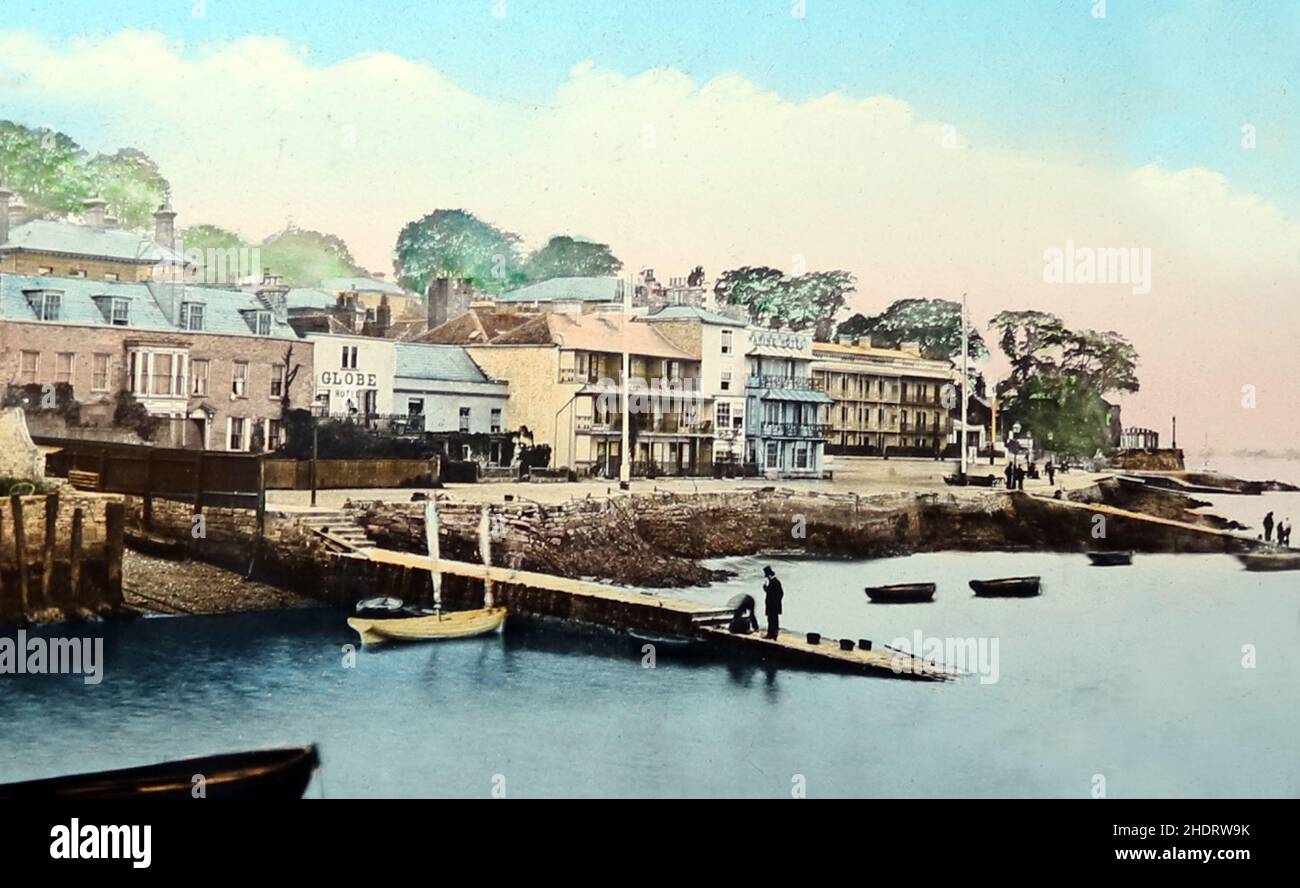 Cowes vom Pier, Isle of Wight, viktorianische Zeit Stockfoto