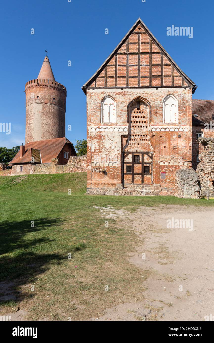 Burg, Mittelalter, burg stargard, Burgen Stockfoto