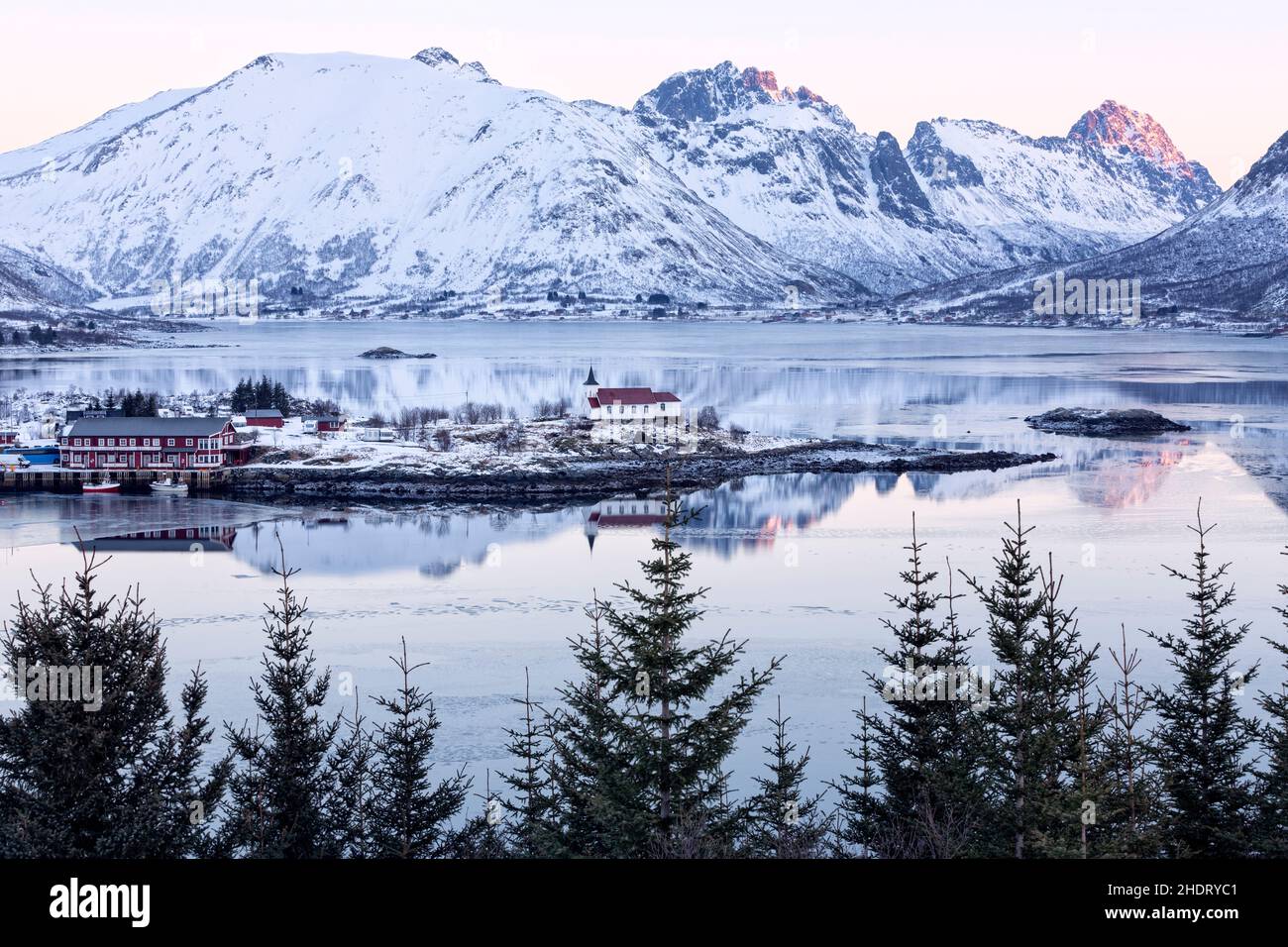 Dorf, lofoten, Dörfer, lofoten Stockfoto